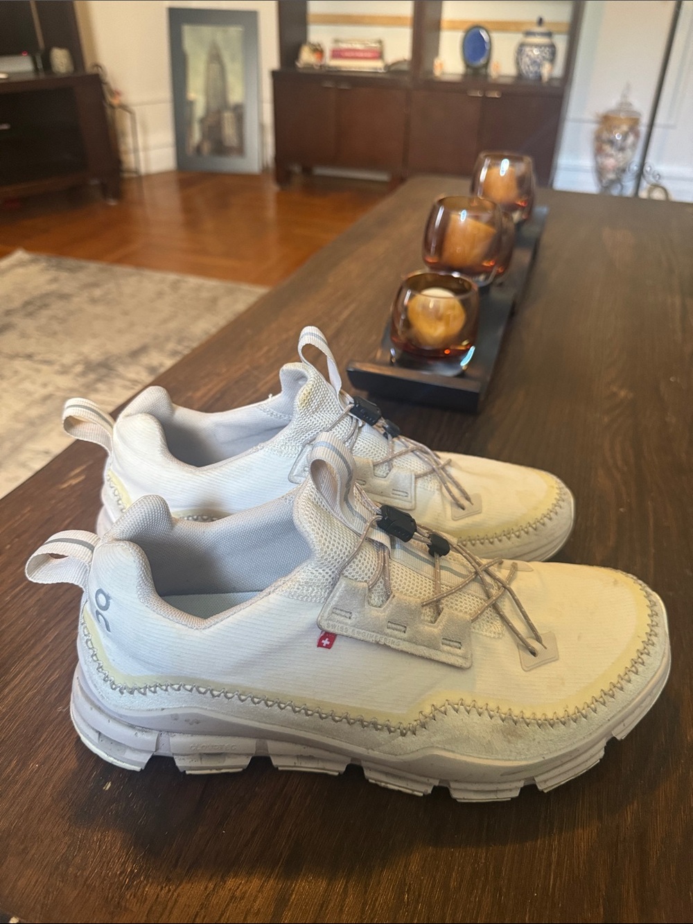 On Running Beige Low-Top Performance Sneakers